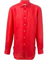 rotes Langarmhemd von Kiton