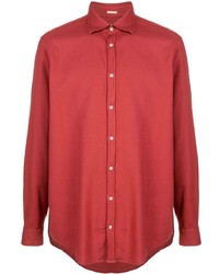 rotes Langarmhemd von Massimo Alba