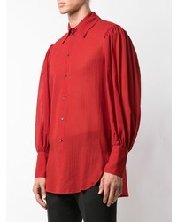 rotes Langarmhemd von Ann Demeulemeester