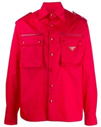 rotes Langarmhemd von Prada