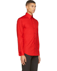 rotes Langarmhemd von Dolce & Gabbana