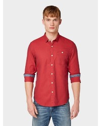 rotes Langarmhemd von Tom Tailor Denim