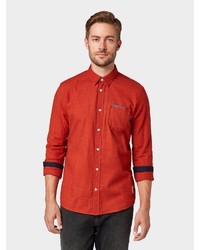 rotes Langarmhemd von Tom Tailor