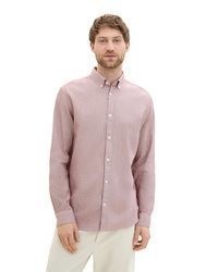 rotes Langarmhemd von Tom Tailor