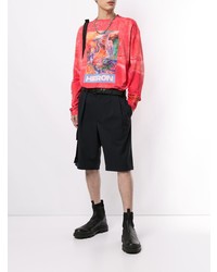 rotes Mit Batikmuster Langarmshirt von Heron Preston