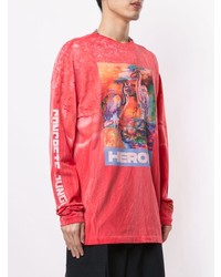 rotes Mit Batikmuster Langarmshirt von Heron Preston