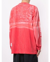 rotes Mit Batikmuster Langarmshirt von Heron Preston