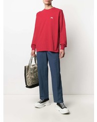 rotes Langarmshirt von Stussy