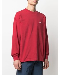 rotes Langarmshirt von Stussy