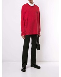 rotes Langarmshirt von Wooyoungmi