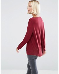 rotes Langarmshirt von Asos