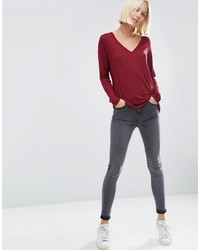 rotes Langarmshirt von Asos