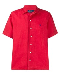 rotes Leinen Kurzarmhemd von Polo Ralph Lauren