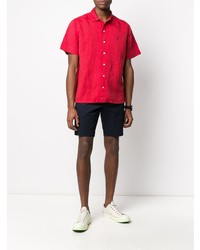 rotes Leinen Kurzarmhemd von Polo Ralph Lauren