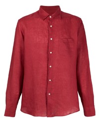 rotes Leinen Langarmhemd von PENINSULA SWIMWEA