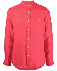 rotes Leinen Langarmhemd von Polo Ralph Lauren