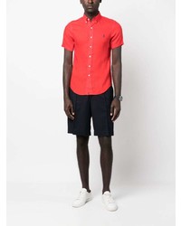 rotes Leinen Polohemd von Polo Ralph Lauren