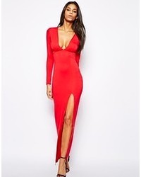 rotes Maxikleid von Asos