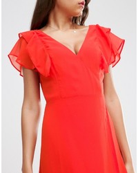 rotes Maxikleid