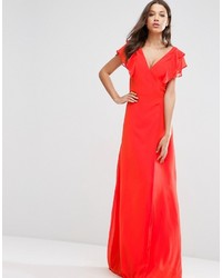 rotes Maxikleid