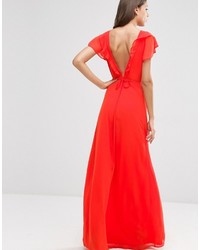 rotes Maxikleid