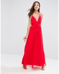 rotes Maxikleid