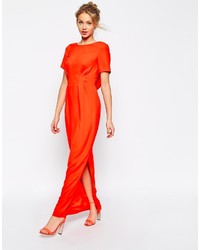 rotes Maxikleid von Asos