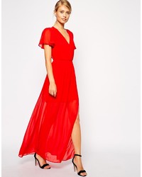 rotes Maxikleid von Asos