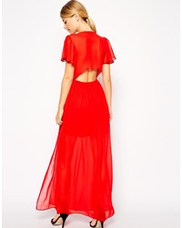 rotes Maxikleid von Asos