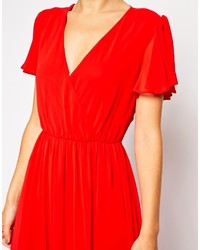 rotes Maxikleid von Asos