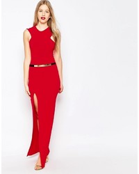 rotes Maxikleid