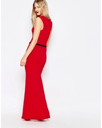 rotes Maxikleid