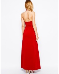 rotes Maxikleid