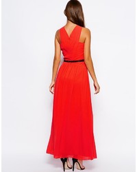 rotes Maxikleid