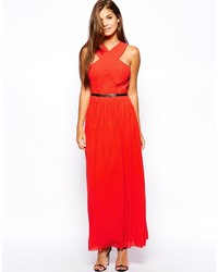 rotes Maxikleid