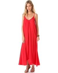 rotes Maxikleid