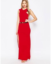 rotes Maxikleid