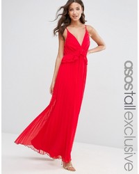 rotes Maxikleid