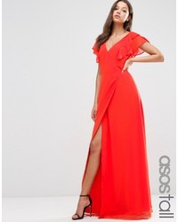 rotes Maxikleid