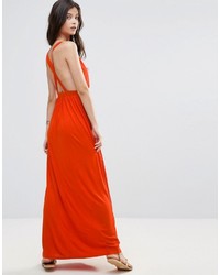 rotes Maxikleid von Asos