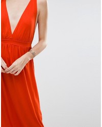 rotes Maxikleid von Asos