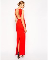 rotes Maxikleid