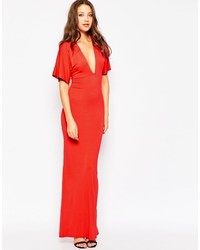 rotes Maxikleid von Asos