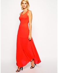 rotes Maxikleid