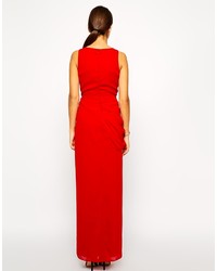 rotes Maxikleid