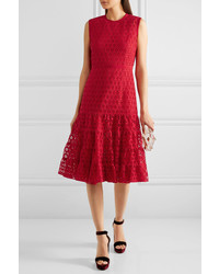 rotes Midikleid aus Spitze von Giambattista Valli