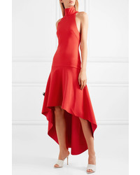 rotes Midikleid mit Rüschen von SOLACE London