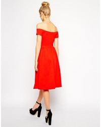 rotes Midikleid von Asos