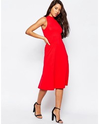 rotes Midikleid von Asos