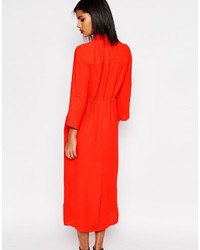 rotes Midikleid von French Connection
